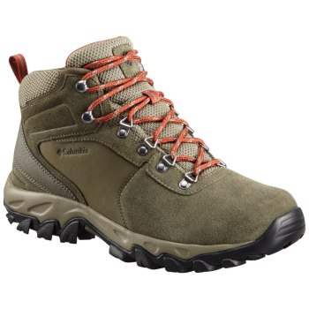 Columbia Newton Ridge Plus II Suede Waterproof Wide, Botas De Montaña Verde Oliva Para Hombre | 1847